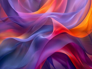 Fototapeta premium Fluid Shapes and Vibrant Gradients Capturing the Essence of Motion and Energy