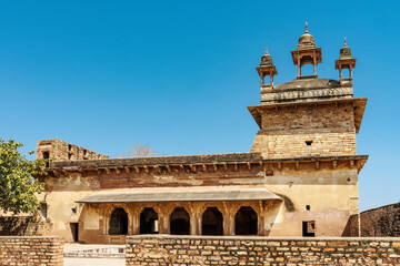 Fototapeta premium Exterior of Vikram Mahal, Gwalior Fort in Gwalior, Madhya Pradesh, India, Asia
