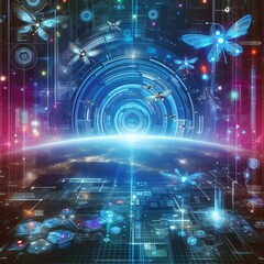 Fototapeta premium technology abstract background