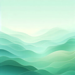 Obraz premium Nature's Embrace: An Illustration of Refreshing Green and White Harmony