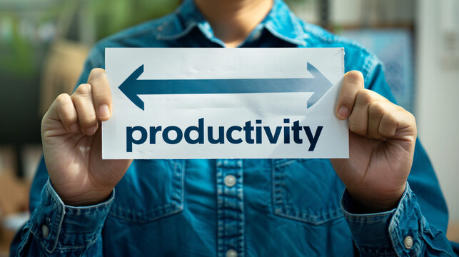 Worker is deciding which direction to take for productivity