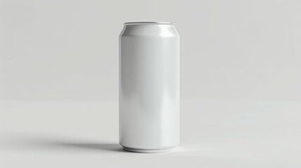Aluminum can mockup, blank for design. Merchandise advertising. Background with copy space