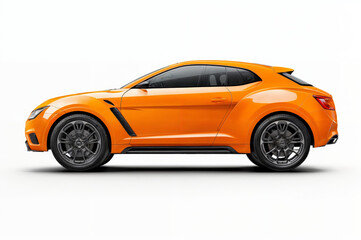 Fototapeta premium Lateral view of a modern suv isolated on a white background