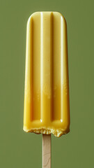 3d rendered delicious ice lolly on plain green background made with generative AI
