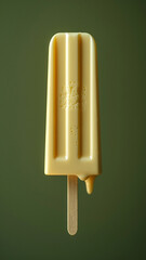 3d rendered delicious ice lolly on plain green background made with generative AI