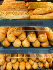 White bread in Bakery	