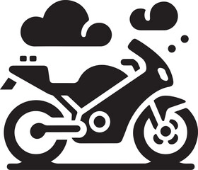 silhouette of a motorcycle