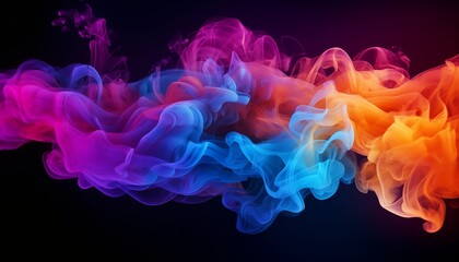 abstract pink orange blue colorful smoke