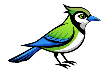 Obraz premium Blue Jay different style vector illustration line art