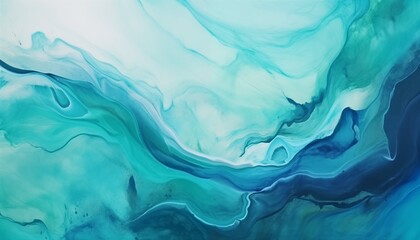 Obraz premium abstract blue green background with watercolor, marble