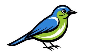 Eastern Bluebird different style vector illustration line art 