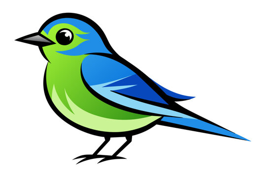 recommend clip art: Eastern Bluebird different style vector illustration line art 