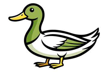 Mallard Duck different style vector illustration line art 