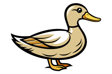 Mallard Duck different style vector illustration line art 