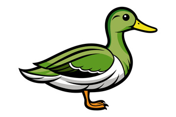Obraz premium Mallard Duck different style vector illustration line art 
