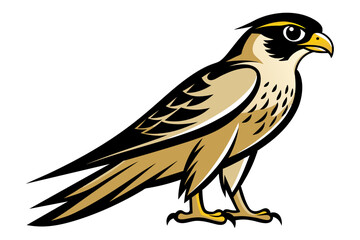Red-tailed Hawk different style vector illustration line art