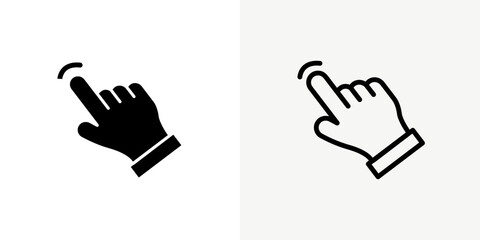 Cursor finger vector icon set.