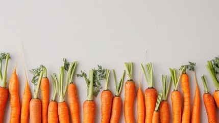 Carrots displayed against a white backdrop