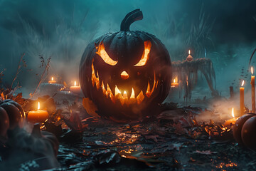 Fototapeta premium Jack-o'-Lantern Night Glow