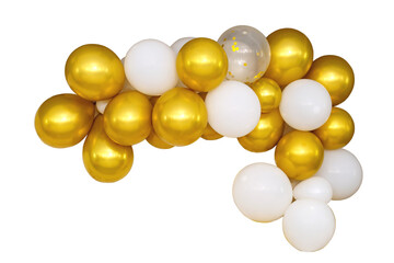 colored balloons on sticks, isolate on a white background