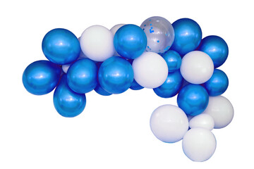 colored balloons on sticks, isolate on a white background