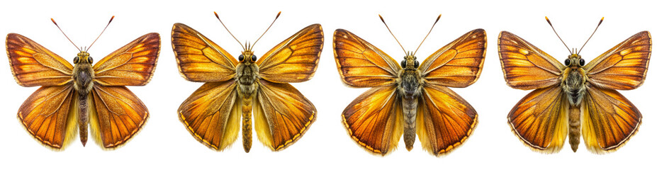 Fototapeta premium Collection of Large Skipper Butterfly Illustrations