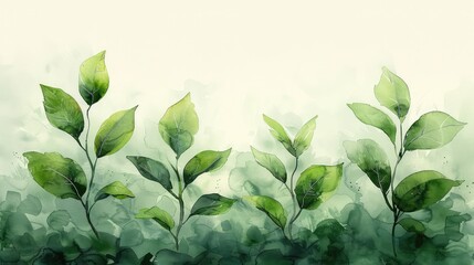 Obraz premium Springtime Celebration: Vibrant Watercolor Floral Design on a Natural Botanical Background