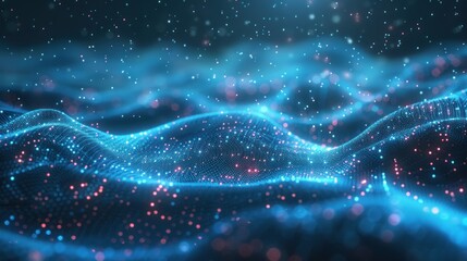 Vector abstract futuristic particle background.