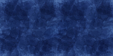 Watercolor seamless pattern. Vector cloud sky print. Blue transparent brush stains texture.