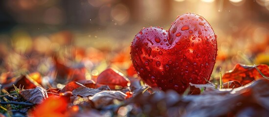 The symbol of true love is a red heart,