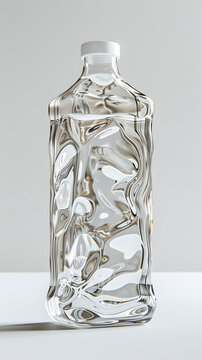 Foto de estudio de Botella de vidrio artesanal 