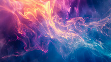 A colorful abstract painting with a lot of red and blue. The painting is full of energy and movement, with the colors blending together in a dynamic way.