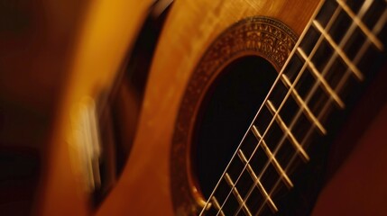 Obraz premium A person is playing a guitar with their fingers