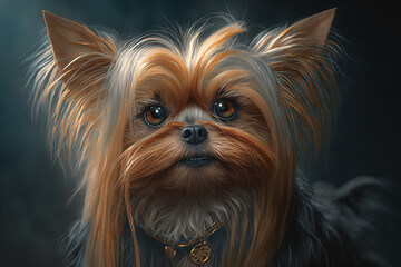 Yorkshire terrier dog portrait