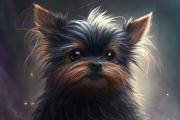 Naklejka premium Yorkshire terrier dog portrait