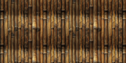 old bamboo fence background, bamboo wall background. generative ai