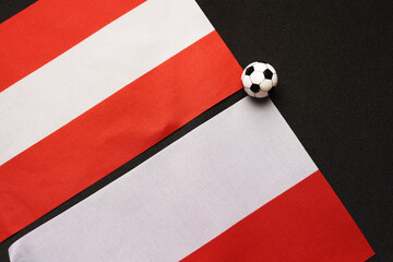 UEFA Euro 2024 Poland vs Austria, Football match with national flags