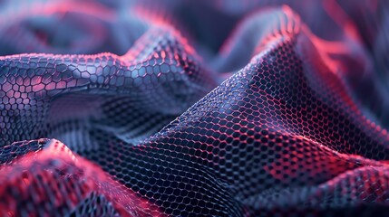 This image is a beautiful and unique depiction of a hexagonal mesh surface.