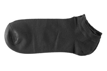 New black cotton socks pair isolated on white	