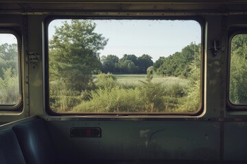 Scenic train window views  a journey through captivating natural and urban landscapes