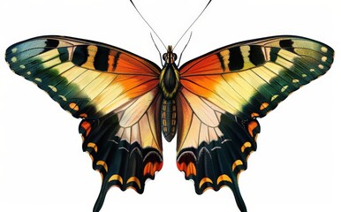 Vibrant PNG illustration of a delicate butterfly.