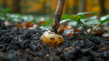 Survival Strategy Paleolithic Hunters Utilize Sharpened Sticks Unearth Edible Roots