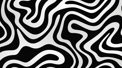 Minimalist line art pattern, black and white