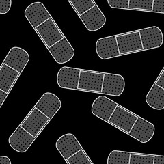 Medicine tape seamless pattern for wrapping paper and fabrics and linens