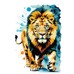 Lion vector art teeshirt design