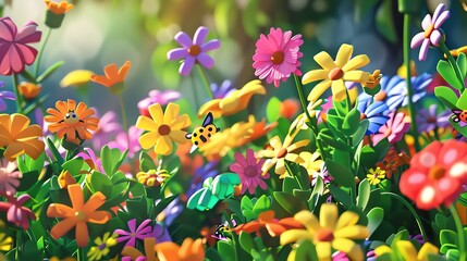 A beautiful day in the meadow. The sun is shining, the flowers are blooming, and the bees are buzzing. The perfect day to be outside and enjoy nature.