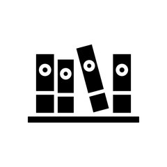 bookshelf icon symbol vector template 
