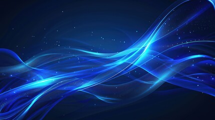 Obraz premium A blue wave with a lot of sparkles