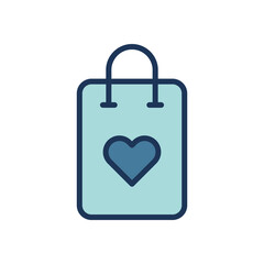 gift bag icon symbol vector template