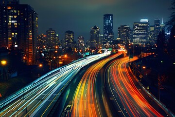 Nighttime Highway: Dynamic Car Motion and Urban Light